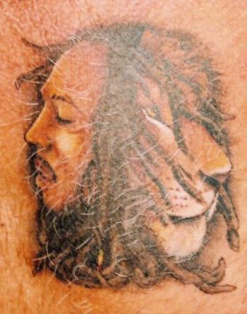 And this one disturbingly has Bob Marley growing out of the back of its head 